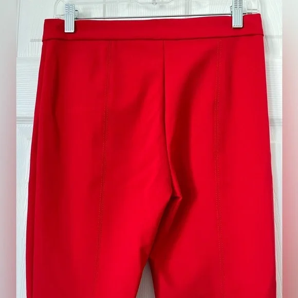 Banana Republic high rise red SLIM SCULPTWEAVE PANT size 4